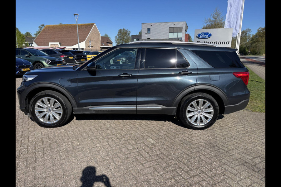 Ford Explorer 3.0 V6 EcoBoost PHEV Platinum 457pk | 7 persoons | Trekhaak | Panoramadak | BTW verrekenbaar | Adaptieve Cruise | Lederen bekleding | Stoelverwarming