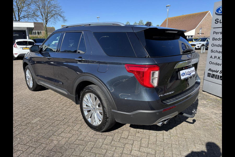 Ford Explorer 3.0 V6 EcoBoost PHEV Platinum 457pk | 7 persoons | Trekhaak | Panoramadak | BTW verrekenbaar | Adaptieve Cruise | Lederen bekleding | Stoelverwarming