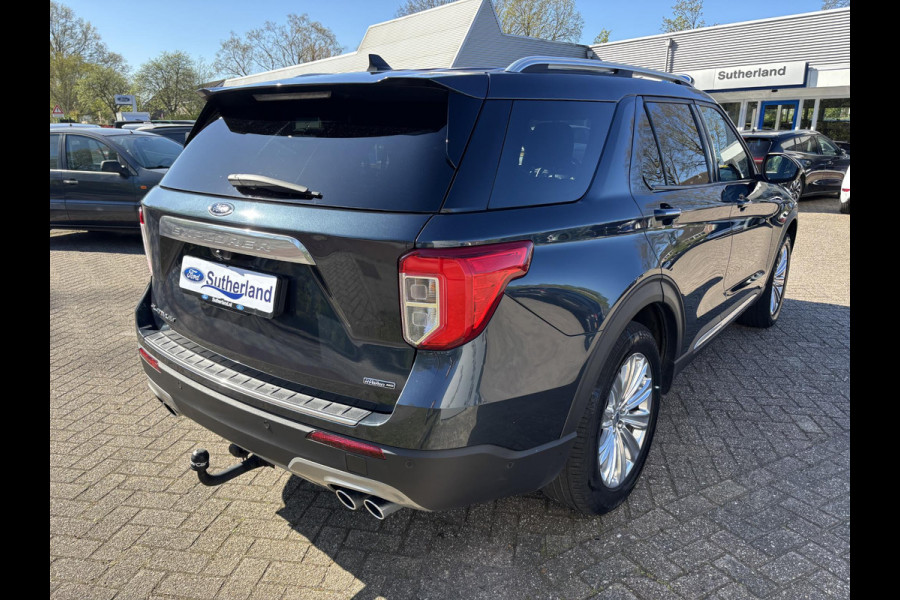 Ford Explorer 3.0 V6 EcoBoost PHEV Platinum 457pk | 7 persoons | Trekhaak | Panoramadak | BTW verrekenbaar | Adaptieve Cruise | Lederen bekleding | Stoelverwarming