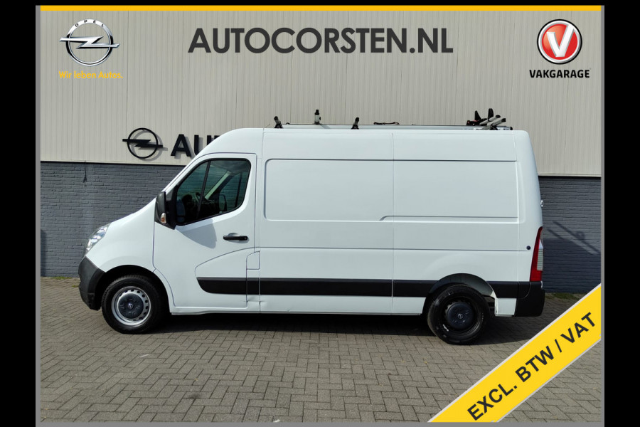 Opel Movano 2.3CDTI 146PK Bi-Turbo L2H2 3-Persoons Airco Cruise Trekhaak Pdc Schuifdeur ESP Bluetooth Betonplex Vloer Wandbetimmering EURO6 2.500KG Trekgewicht