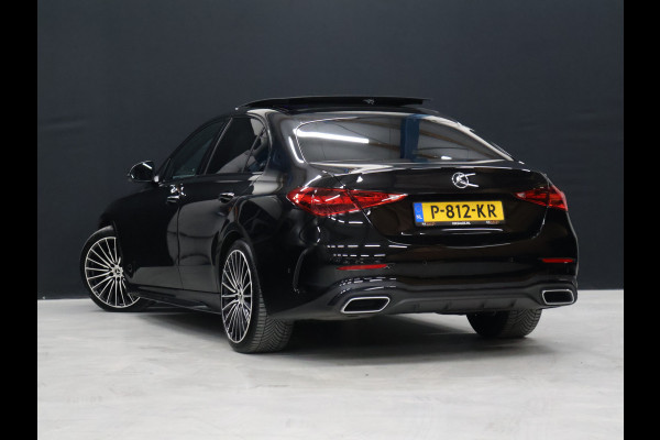Mercedes-Benz C-Klasse 200 Launch Edition AMG Line [SCHUIFKANTELDAK, BURMESTER, HEAD-UP, SFEERVERLICHTING, MEMORY SEATS, 360 CAMERA, STOELVERWARMING, ADAPTIVE CRUISE, VOL LEDER, CLIMATE, NIEUWSTAAT]