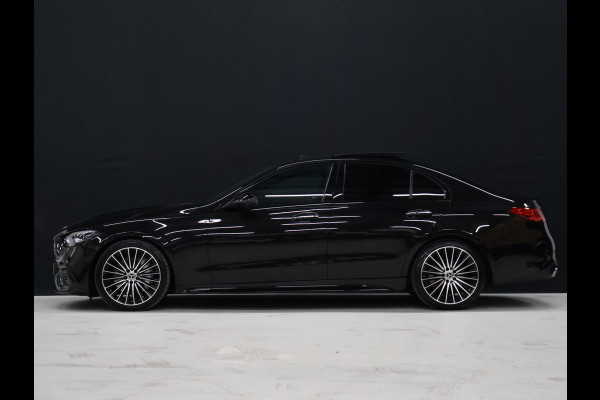 Mercedes-Benz C-Klasse 200 Launch Edition AMG Line [SCHUIFKANTELDAK, BURMESTER, HEAD-UP, SFEERVERLICHTING, MEMORY SEATS, 360 CAMERA, STOELVERWARMING, ADAPTIVE CRUISE, VOL LEDER, CLIMATE, NIEUWSTAAT]