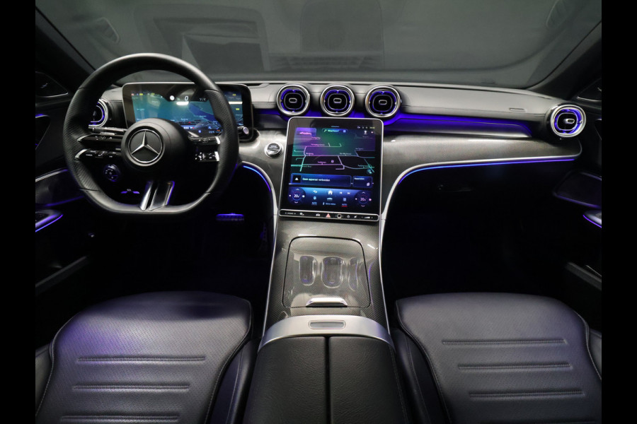 Mercedes-Benz C-Klasse 200 Launch Edition AMG Line [SCHUIFKANTELDAK, BURMESTER, HEAD-UP, SFEERVERLICHTING, MEMORY SEATS, 360 CAMERA, STOELVERWARMING, ADAPTIVE CRUISE, VOL LEDER, CLIMATE, NIEUWSTAAT]