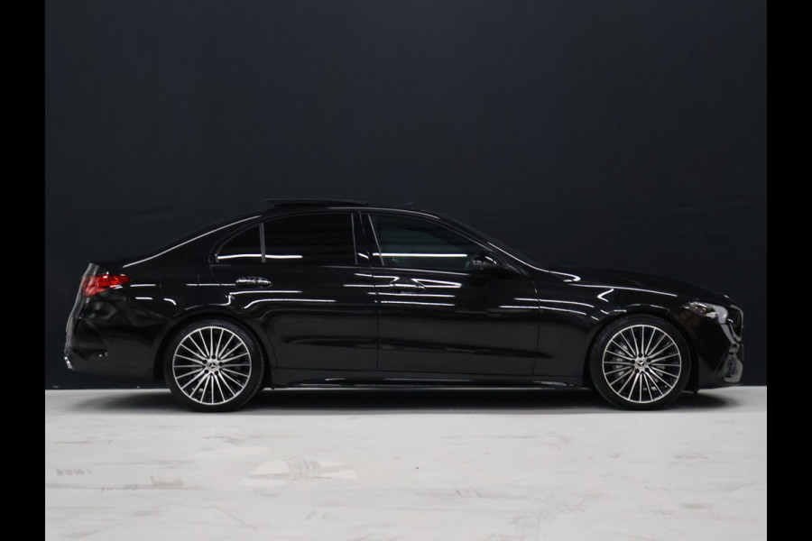 Mercedes-Benz C-Klasse 200 Launch Edition AMG Line [SCHUIFKANTELDAK, BURMESTER, HEAD-UP, SFEERVERLICHTING, MEMORY SEATS, 360 CAMERA, STOELVERWARMING, ADAPTIVE CRUISE, VOL LEDER, CLIMATE, NIEUWSTAAT]