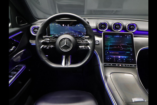 Mercedes-Benz C-Klasse 200 Launch Edition AMG Line [SCHUIFKANTELDAK, BURMESTER, HEAD-UP, SFEERVERLICHTING, MEMORY SEATS, 360 CAMERA, STOELVERWARMING, ADAPTIVE CRUISE, VOL LEDER, CLIMATE, NIEUWSTAAT]
