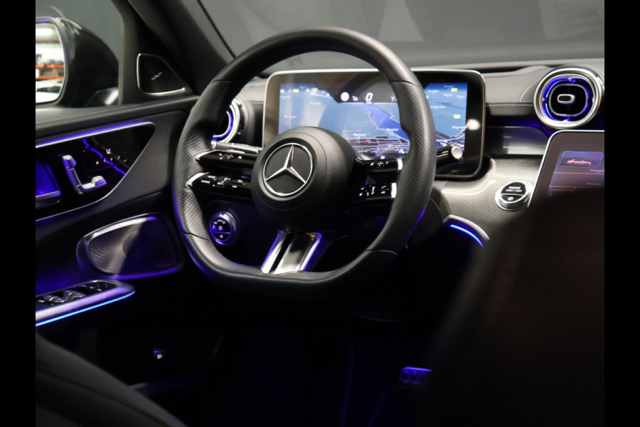 Mercedes-Benz C-Klasse 200 Launch Edition AMG Line [SCHUIFKANTELDAK, BURMESTER, HEAD-UP, SFEERVERLICHTING, MEMORY SEATS, 360 CAMERA, STOELVERWARMING, ADAPTIVE CRUISE, VOL LEDER, CLIMATE, NIEUWSTAAT]