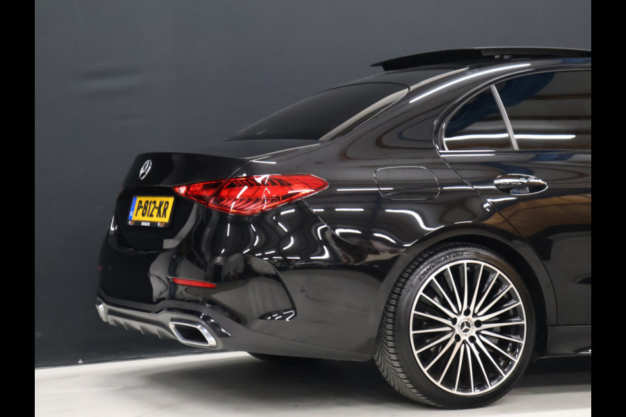 Mercedes-Benz C-Klasse 200 Launch Edition AMG Line [SCHUIFKANTELDAK, BURMESTER, HEAD-UP, SFEERVERLICHTING, MEMORY SEATS, 360 CAMERA, STOELVERWARMING, ADAPTIVE CRUISE, VOL LEDER, CLIMATE, NIEUWSTAAT]