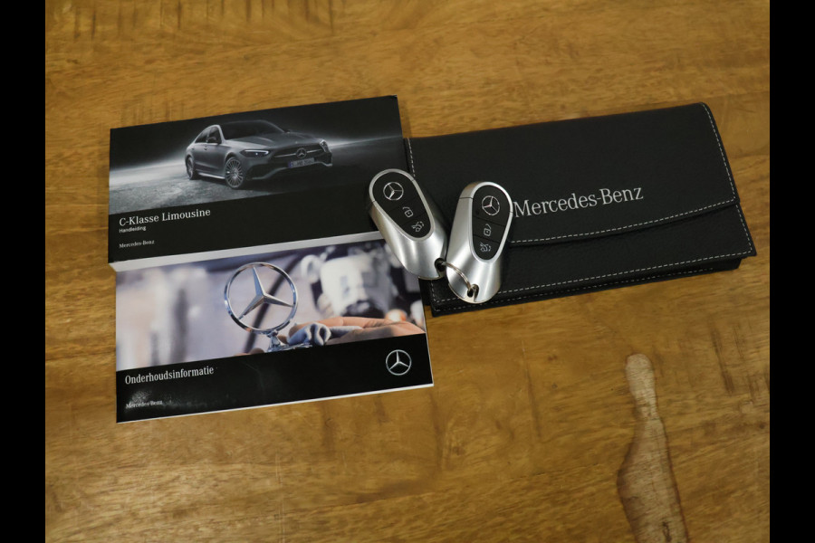 Mercedes-Benz C-Klasse 200 Launch Edition AMG Line [SCHUIFKANTELDAK, BURMESTER, HEAD-UP, SFEERVERLICHTING, MEMORY SEATS, 360 CAMERA, STOELVERWARMING, ADAPTIVE CRUISE, VOL LEDER, CLIMATE, NIEUWSTAAT]