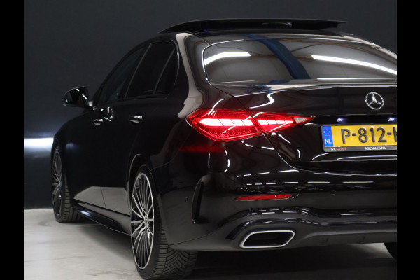 Mercedes-Benz C-Klasse 200 Launch Edition AMG Line [SCHUIFKANTELDAK, BURMESTER, HEAD-UP, SFEERVERLICHTING, MEMORY SEATS, 360 CAMERA, STOELVERWARMING, ADAPTIVE CRUISE, VOL LEDER, CLIMATE, NIEUWSTAAT]
