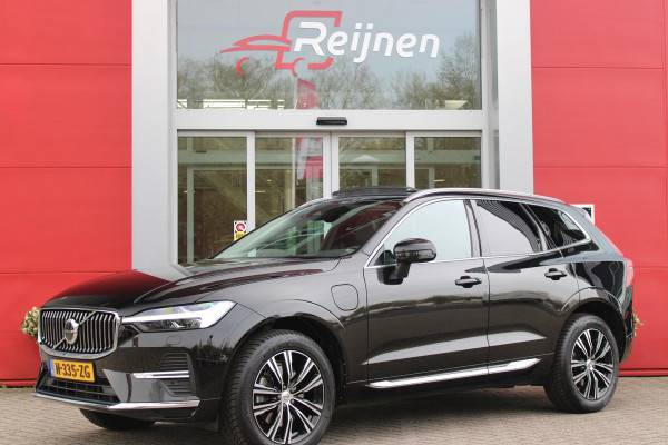 Volvo XC60 2.0 T6 340PK PHEV AWD INSCRIPTION EXCLUSIVE | PANORAMA SCHUIF/KANTEL DAK | LEDEREN BEKLEDING "MORITZ" MET COMFORT STOELEN | HARMAN KARDON AUDIO SYSTEEM | ELEKTRISCH WEGKLAPBARE TREKHAAK | ACHTERUITRIJ CAMERA | PARKEERSENSOREN VOOR + ACHTER | 19" "5-MULTISPAAKS BLACK DIAMONT CUT INSCRIPTION | NAVIGATIESYSTEEM OP BASIS VAN GOOGLE MAPS | APPLE CARPLAY/ANDROID AUTO | KEYLESS ENTRY/START | STANDVERWARMING | ELEKTRISCH BEDIENBARE ACHTERKLEP | INTELLSAFE ASSIST (O.A. ADAPTIVE CRUISE CONTROL MET PILOT ASSIST) | ELEKTRISCH VERSTELBARE BESTUURDERSSTOEL MET GEHEUGENFUNCTIE EN ZIT