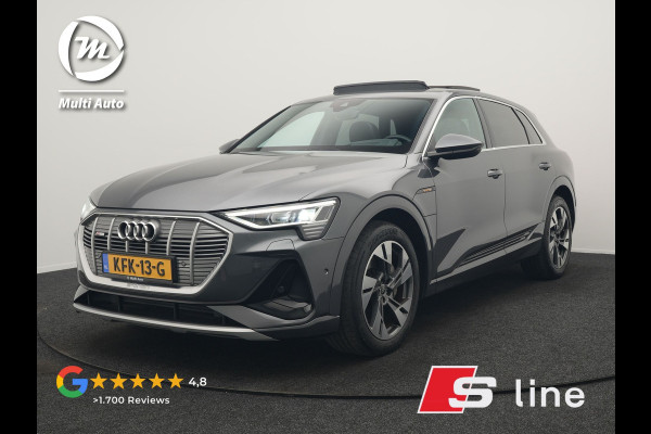 Audi e-tron 50 Quattro 2x S Line 313pk Dealer O.H INCL BTW | Luchtvering | Panodak | Head Up | Adaptive Cruise | Sfeerverlichting | Lederen Sportstoelen Verwarmd | Keyless | Navigatie | 20"L.M | DAB | Virtual |