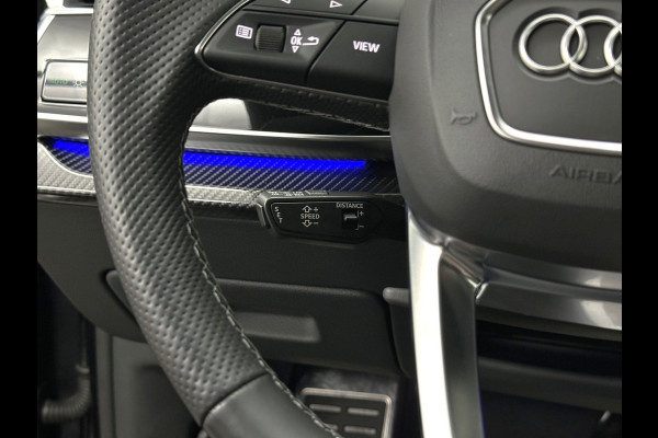 Audi Q8 60 462pk Competition S-Line | 11-2022 | RS Leder | Carbon | Softclose | 360 Camera | ACC | Panorama | Luchtvering | Nachtzicht Cam | Headup | LED-Matrix | Trekhaak | Lane & Side Assist | Led Sfeerverlichting | Keyless-Entry | | Black-Optic | Rijklaar incl. Bovag Garantie.