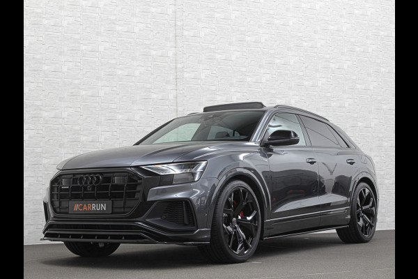 Audi Q8 60 462pk Competition S-Line | 11-2022 | RS Leder | Carbon | Softclose | 360 Camera | ACC | Panorama | Luchtvering | Nachtzicht Cam | Headup | LED-Matrix | Trekhaak | Lane & Side Assist | Led Sfeerverlichting | Keyless-Entry | | Black-Optic | Rijklaar incl. Bovag Garantie.
