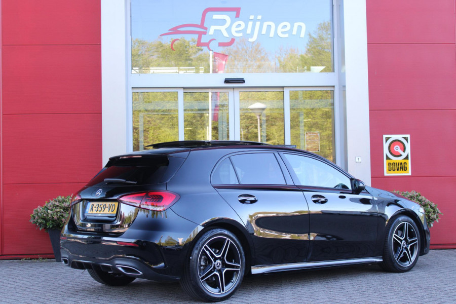 Mercedes-Benz A-Klasse 180 BUSINESS SOLUTION AMG | PANORAMA SCHUIF/KANTEL DAK | SFEER VERLICHTING | ELEKTRISCH VERSTELBARE VOORSTOELEN MET GEHEUGEN FUNCTIE | STOEL VERWARMING OP BEIDE VOORSTOELEN | MULTIBEAM LED KOPLAMPEN | ACHTERUITRIJ CAMERA | APPLE CARPLAY/ANDROID AUTO | NAVIGATIE | KEYLESS GO | CRUISE CONTROL | NIGHT PAKKET | VERKEERSLICHTEN WEERGAVE | 17" LICHTMETALEN VELGEN AMG | HEMELBEKLEDING ZWART | MBUX MULTIMEDIA SYSTEEM | SPORTSTOELEN | PARKEERSENSOREN VOOR + ACHTER |