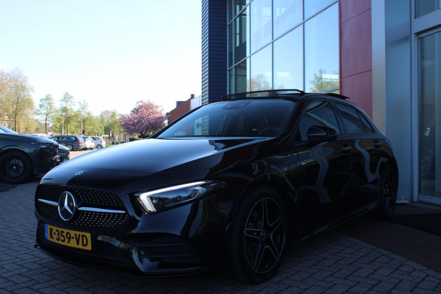 Mercedes-Benz A-Klasse 180 BUSINESS SOLUTION AMG | PANORAMA SCHUIF/KANTEL DAK | SFEER VERLICHTING | ELEKTRISCH VERSTELBARE VOORSTOELEN MET GEHEUGEN FUNCTIE | STOEL VERWARMING OP BEIDE VOORSTOELEN | MULTIBEAM LED KOPLAMPEN | ACHTERUITRIJ CAMERA | APPLE CARPLAY/ANDROID AUTO | NAVIGATIE | KEYLESS GO | CRUISE CONTROL | NIGHT PAKKET | VERKEERSLICHTEN WEERGAVE | 17" LICHTMETALEN VELGEN AMG | HEMELBEKLEDING ZWART | MBUX MULTIMEDIA SYSTEEM | SPORTSTOELEN | PARKEERSENSOREN VOOR + ACHTER |