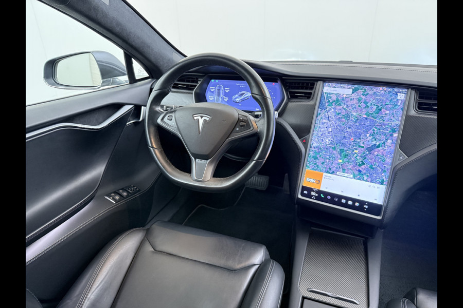 Tesla Model S 75D 476pk 4x4 Leer Pano-Dak AutoPilot Exhanced Intelligente Luchtvering Carbon-afw. El.Stoelen/Geheugen Navi Pdc-A+Voor pakket E 19" 1e eigenaar Orgineel Nederlandse auto, prijs incl BTW 98K nieuw !