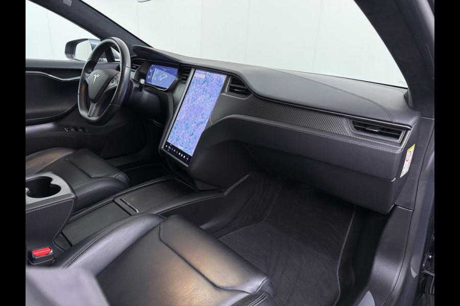 Tesla Model S 75D 476pk 4x4 Leer Pano-Dak AutoPilot Exhanced Intelligente Luchtvering Carbon-afw. El.Stoelen/Geheugen Navi Pdc-A+Voor pakket E 19" 1e eigenaar Orgineel Nederlandse auto, prijs incl BTW 98K nieuw !