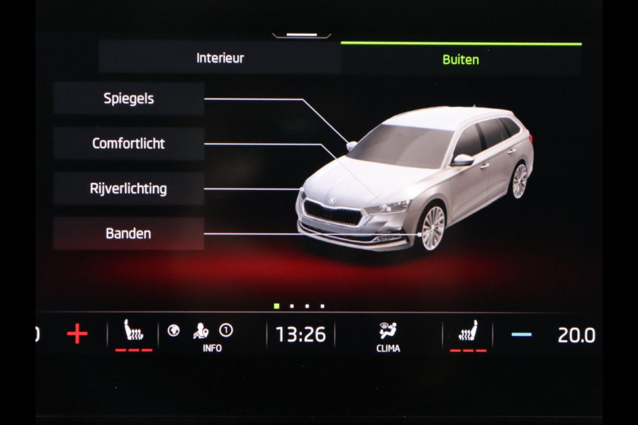 Škoda Octavia 1.5 e-TSI Business Edition | Stoelverwarming | Trekhaak | Camera | Carplay | Sfeerverlichting | Memory | Navigatie | Full LED | Digital Cockpit | Side Assist | Climate control | Cruise control