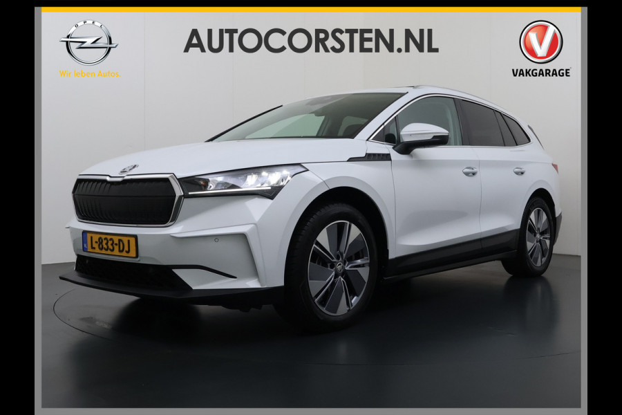 Škoda ENYAQ iV 80 82kwh 204PK Soh 95% Pano-Dak Camera Apple Carplay Android First Edition Navi 3-Zone-Ecc 19"lm PDC-a+v Adaptive-Cruise Lane-Assist Luxus E-Call Stuurverwarming Led Isofix Keyless-Go DAB Rijstrooksensor Origineel Nederlandse Auto Nieuwprijs €  53.000,-