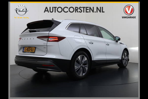 Škoda ENYAQ iV 80 82kwh 204PK Soh 95% Pano-Dak Camera Apple Carplay Android First Edition Navi 3-Zone-Ecc 19"lm PDC-a+v Adaptive-Cruise Lane-Assist Luxus E-Call Stuurverwarming Led Isofix Keyless-Go DAB Rijstrooksensor Origineel Nederlandse Auto Nieuwprijs €  53.000,-