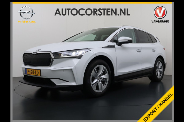 Škoda ENYAQ iV 80 82kwh 204PK Soh 96% Camera 1/2 Leer Apple Carplay Android Warmtepomp First Edition Navi 3-Zone-Ecc 19"lm PDC-a+v Adaptive-Cru Lane-Assist Luxus E-Call Stuurverwarming Led Isofix Keyless-Go DAB Rijstrooksensor Origineel Nederlandse Auto Nieuwprijs €  53.000,-