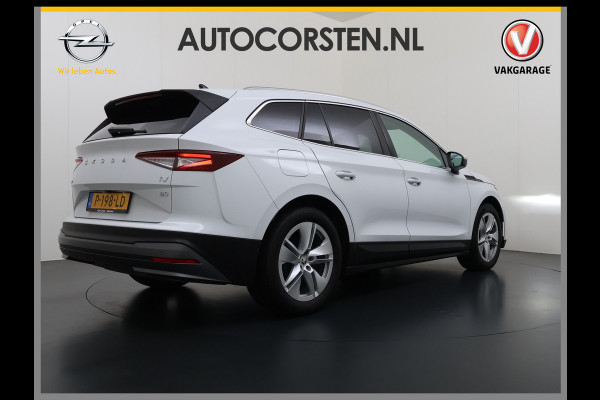 Škoda ENYAQ iV 80 82kwh 204PK Soh 96% Camera 1/2 Leer Apple Carplay Android Warmtepomp First Edition Navi 3-Zone-Ecc 19"lm PDC-a+v Adaptive-Cru Lane-Assist Luxus E-Call Stuurverwarming Led Isofix Keyless-Go DAB Rijstrooksensor Origineel Nederlandse Auto Nieuwprijs €  53.000,-