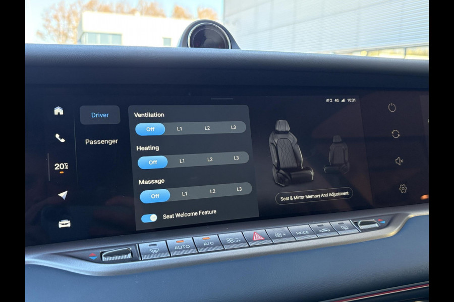 VOYAH Free Flagship 4WD 106 kWh | Panoramadak | Dynaudio Hi-FI | 360° Camera | Luchtvering | Adaptieve Cruise Control | Dodehoekassistent | Apple CarPlay | Android Auto | Elektrisch Verstelbare Stoelen + Massage | Stoelverwarming | Stoelventilatie | Sfeerverlichting |