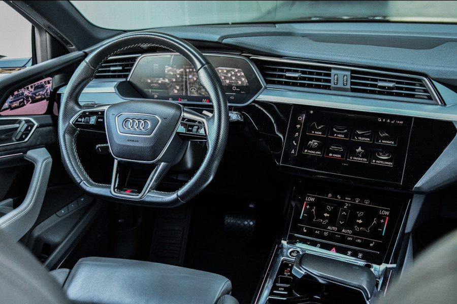 Audi e-tron 50 quattro 3x S-Line 71 kWh, RS stoelen, Luchtvering, Pano, Night Vision, Virtual Mirrors, B&O, HUD, Memory, 23"!