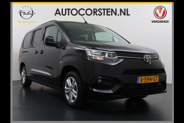 Toyota PROACE CITY Verso Electric AUT. 7persoons !Active Long Navi Camera Trekhaak Klapraam-in-klep PDC-a+v LM Dual-ECC 2-Schuifdeuren Cruise ESP Bordherkenning ABS Connect Visio Park 1 Smartphone-Oplader Dakrails Priv.Glas  50 kWh 3 fase 11kw lader ! Orig. NLse auto 1e eigenaar € 54.000 nieuw