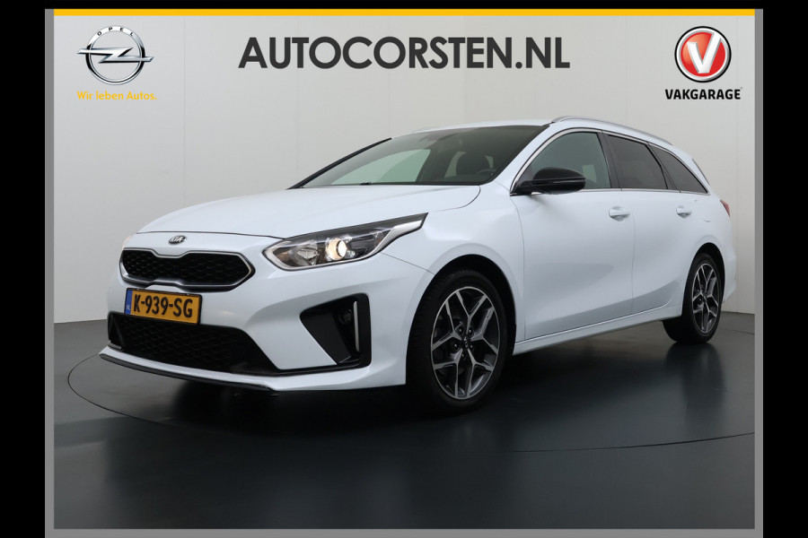 Kia Ceed Sportswagon T-120PK GT-Line Camera Apple Carplay/Android Zwarte-Hemel Navi Ecc Cruise Pdc 1/2 Leder 17"lm Regensensor Rijstrooksensor Led Bluetooth Verkeersbord detectie Connected 1e Eigenaar EURO6 Volledig Kia-Dealer OnderhoudenOrig.NLse auto