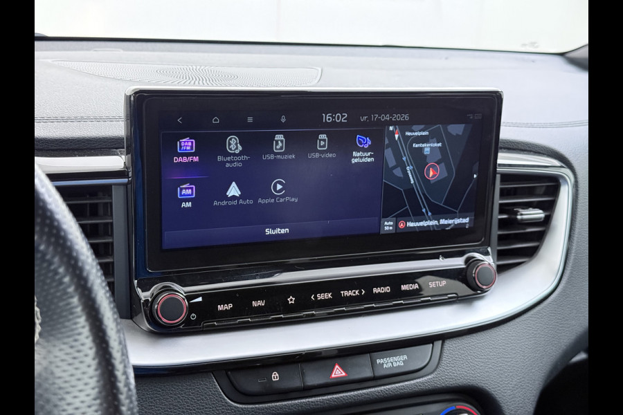Kia Ceed Sportswagon T-120PK GT-Line Camera Apple Carplay/Android Zwarte-Hemel Navi Ecc Cruise Pdc 1/2 Leder 17"lm Regensensor Rijstrooksensor Led Bluetooth Verkeersbord detectie Connected 1e Eigenaar EURO6 Volledig Kia-Dealer OnderhoudenOrig.NLse auto
