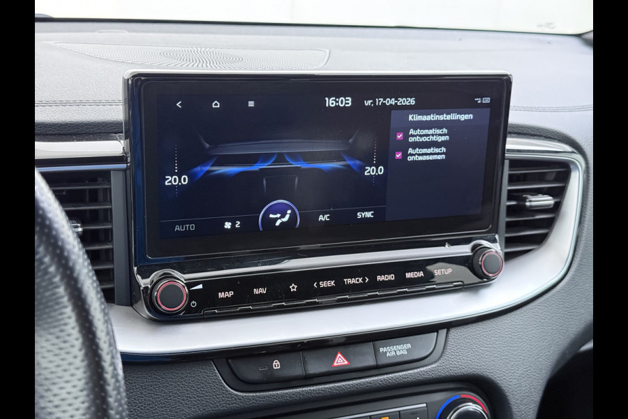 Kia Ceed Sportswagon T-120PK GT-Line Camera Apple Carplay/Android Zwarte-Hemel Navi Ecc Cruise Pdc 1/2 Leder 17"lm Regensensor Rijstrooksensor Led Bluetooth Verkeersbord detectie Connected 1e Eigenaar EURO6 Volledig Kia-Dealer OnderhoudenOrig.NLse auto