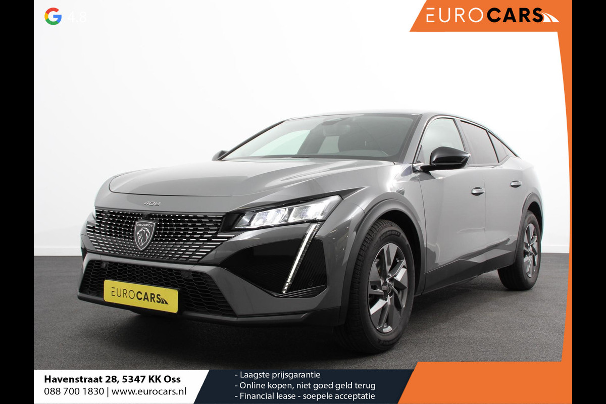 Peugeot 408 1.2 Allure Hybrid 145pk e Automaat Climate Control Navigatie Apple Carplay / Android auto PDC VA + Camera Adaptive Cruise Control 19" LM Velgen Full LED
