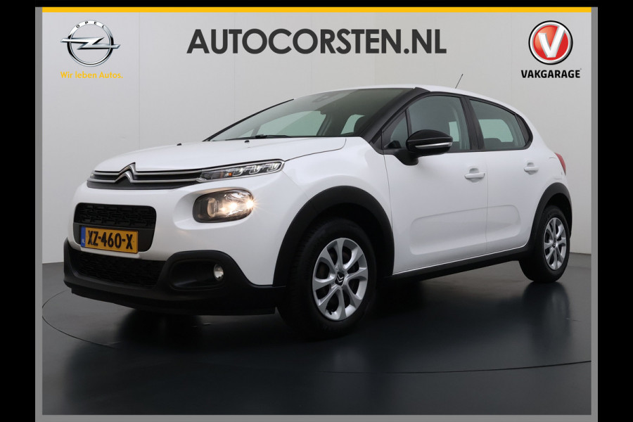 Citroën C3 1.2 Navi Apple Carplay Android MirrorLink PDC Connect LMv Ecc Cruise Elektr.Spiegels+Verwarmd SpoorAssist Regensensor Feel Tel.  Lane Assist S&S Tech Feel Distributie bij 89.194 km vervangen! Slechts 40 euro per maand wegenbelasting 4 Seizoens-banden Orig. Nederlandse auto EURO6 1e Eigenaar (lease)