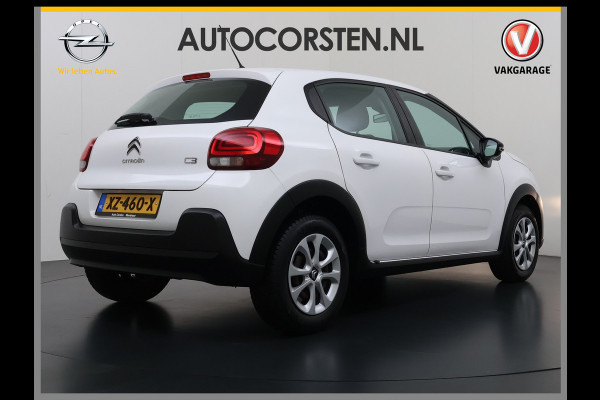 Citroën C3 1.2 Navi Apple Carplay Android MirrorLink PDC Connect LMv Ecc Cruise Elektr.Spiegels+Verwarmd SpoorAssist Regensensor Feel Tel.  Lane Assist S&S Tech Feel Distributie bij 89.194 km vervangen! Slechts 40 euro per maand wegenbelasting 4 Seizoens-banden Orig. Nederlandse auto EURO6 1e Eigenaar (lease)