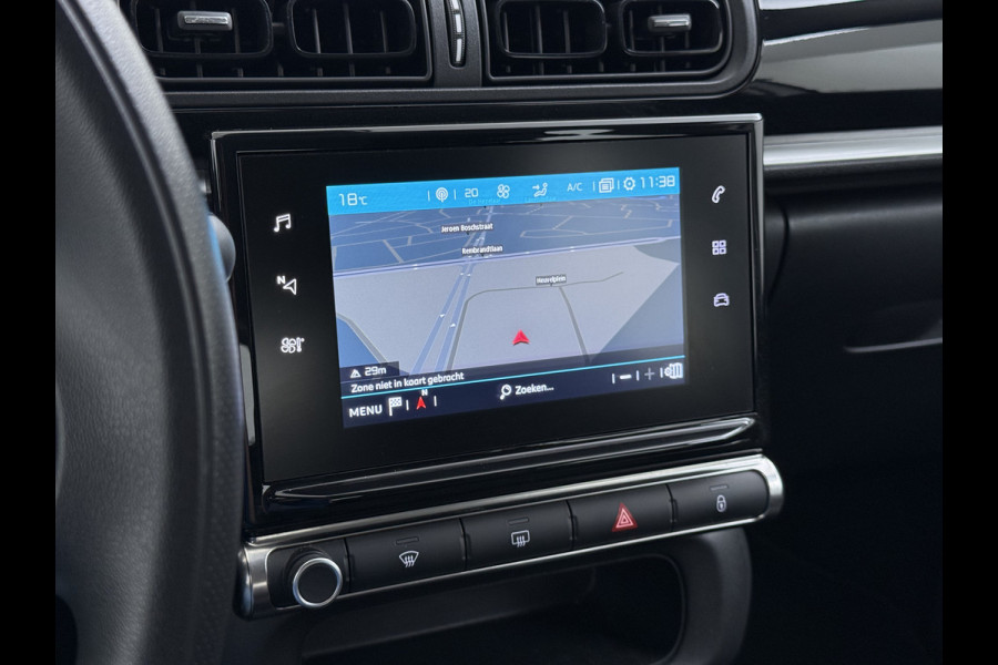 Citroën C3 1.2 Navi Apple Carplay Android MirrorLink PDC Connect LMv Ecc Cruise Elektr.Spiegels+Verwarmd SpoorAssist Regensensor Feel Tel.  Lane Assist S&S Tech Feel Distributie bij 89.194 km vervangen! Slechts 40 euro per maand wegenbelasting 4 Seizoens-banden Orig. Nederlandse auto EURO6 1e Eigenaar (lease)