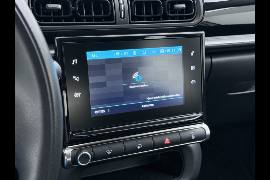 Citroën C3 1.2 Navi Apple Carplay Android MirrorLink PDC Connect LMv Ecc Cruise Elektr.Spiegels+Verwarmd SpoorAssist Regensensor Feel Tel.  Lane Assist S&S Tech Feel Distributie bij 89.194 km vervangen! Slechts 40 euro per maand wegenbelasting 4 Seizoens-banden Orig. Nederlandse auto EURO6 1e Eigenaar (lease)