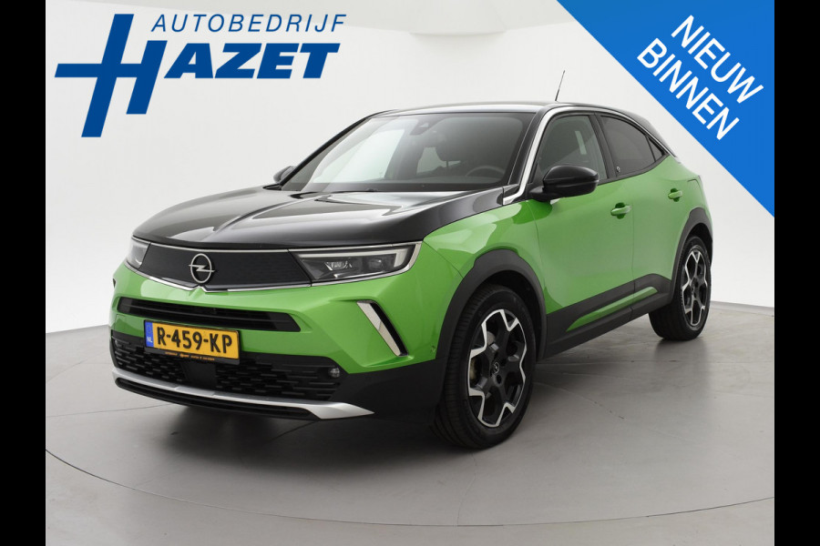 Opel Mokka-e ULTIMATE 50 KWH TWO TONE 94% SOH + LEDER/ALCANTARA | STOEL/STUURVERW. | 18 INCH | MATCHA GREEN