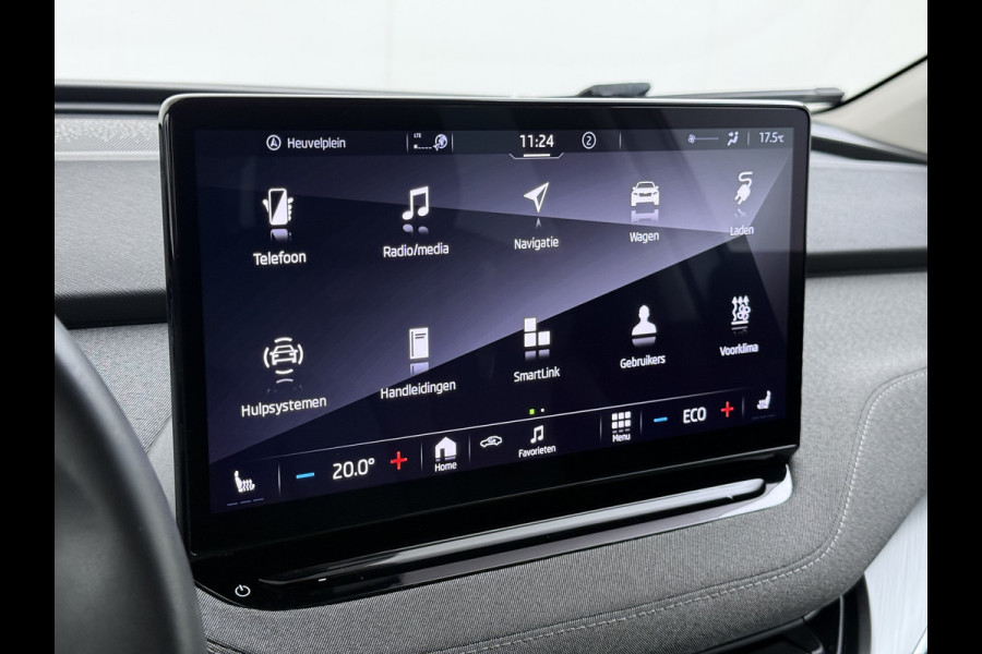 Škoda ENYAQ iV 80 82kwh 204PK Soh 96% Camera 1/2 Leer Apple Carplay Android Warmtepomp First Edition Navi 3-Zone-Ecc 19"lm PDC-a+v Adaptive-Cru Lane-Assist Luxus E-Call Stuurverwarming Led Isofix Keyless-Go DAB Rijstrooksensor Origineel Nederlandse Auto Nieuwprijs €  53.000,-