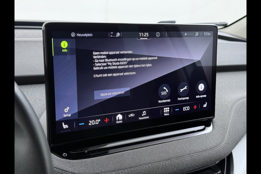 Škoda ENYAQ iV 80 82kwh 204PK Soh 96% Camera 1/2 Leer Apple Carplay Android Warmtepomp First Edition Navi 3-Zone-Ecc 19"lm PDC-a+v Adaptive-Cru Lane-Assist Luxus E-Call Stuurverwarming Led Isofix Keyless-Go DAB Rijstrooksensor Origineel Nederlandse Auto Nieuwprijs €  53.000,-