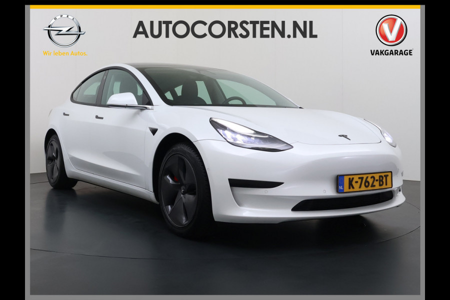 Tesla Model 3 RWD LFP-Accu SR plus Soh 91% 325PK Lmv 18" AutoPilot FSD Leder Panoramadak Adaptive-Cruise Camera's Elektr.-Stuur+Stoelen+Spiege Navi LED Comfortstoelen ACC DAB Voorverwarmen interieur via App Keyless One-Pedal-Drive Origineel Nederlandse auto tot 11kw laden thuis!