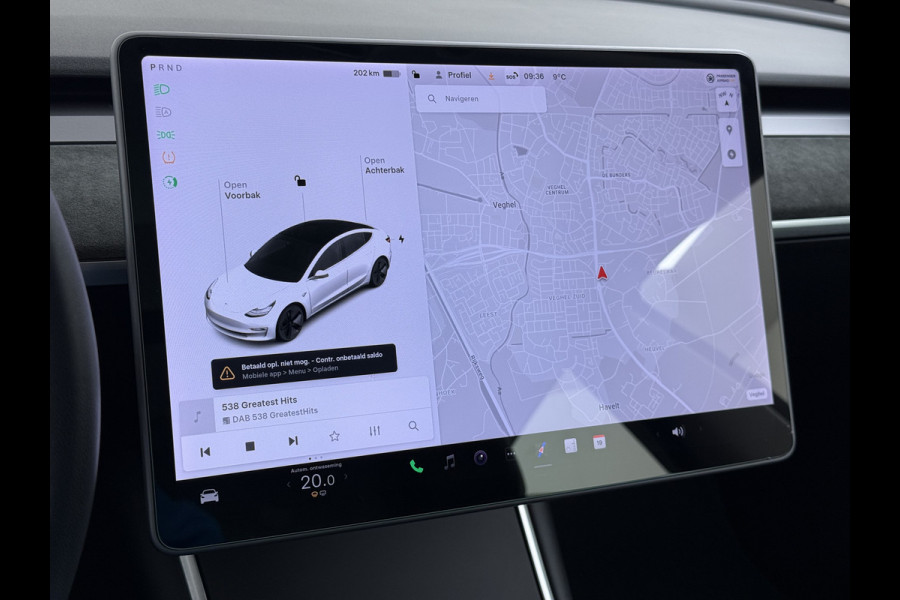 Tesla Model 3 RWD LFP-Accu SR plus Soh 91% 325PK Lmv 18" AutoPilot FSD Leder Panoramadak Adaptive-Cruise Camera's Elektr.-Stuur+Stoelen+Spiege Navi LED Comfortstoelen ACC DAB Voorverwarmen interieur via App Keyless One-Pedal-Drive Origineel Nederlandse auto tot 11kw laden thuis!