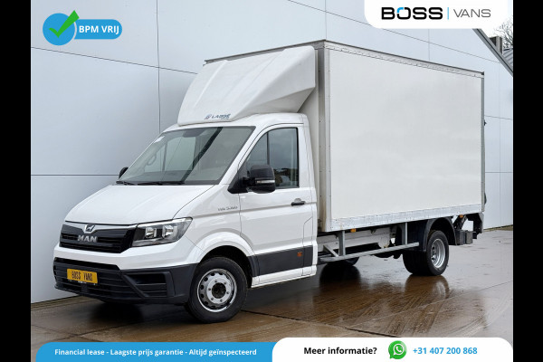MAN TGE 5.160 2.0 TDI Automaat Laadklep Dubbellucht Airco Cruise Control Carplay Navigatie Bakwagen Koffer Meubelbak