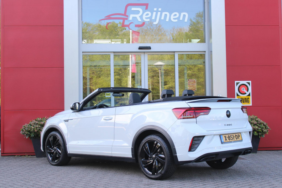 Volkswagen T-Roc Cabrio 1.5 TSI 150PK AUTOMAAT R-LINE BLACK STYLE | ACHTERUITRIJCAMERA | NAVIGATIE  | IQ LIGHT MATRIX KOPLAMPEN | DAB+ RADIO | DRAADLOOS APPLE CARPLAY/ANDROID AUTO | ADAPTIVE CRUISE CONTROL | STOEL/STUUR VERWARMING | 18" LICHTMETALEN VELGEN BLACK | PARKEERSENSOREN VOOR + ACHTER | VIRTUAL COCKPIT | DODEHOEK DETECTIE | R-LINE BEKLEDING | DAB+ RADIO |