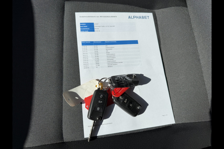 Volkswagen Caddy 1.0 TSI L1H1 BMT Trendline benzine grijs kenteken / euro 6 / bpm vrij / vaste prijs rijklaar € 14.950 ex btw / lease vanaf € / airco / schuifdeur