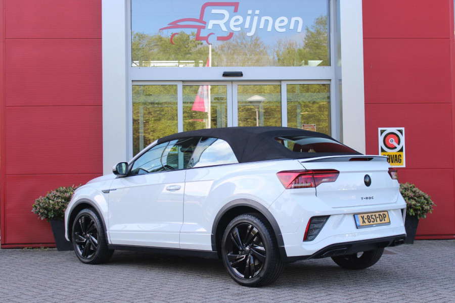 Volkswagen T-Roc Cabrio 1.5 TSI 150PK AUTOMAAT R-LINE BLACK STYLE | ACHTERUITRIJCAMERA | NAVIGATIE  | IQ LIGHT MATRIX KOPLAMPEN | DAB+ RADIO | DRAADLOOS APPLE CARPLAY/ANDROID AUTO | ADAPTIVE CRUISE CONTROL | STOEL/STUUR VERWARMING | 18" LICHTMETALEN VELGEN BLACK | PARKEERSENSOREN VOOR + ACHTER | VIRTUAL COCKPIT | DODEHOEK DETECTIE | R-LINE BEKLEDING | DAB+ RADIO |
