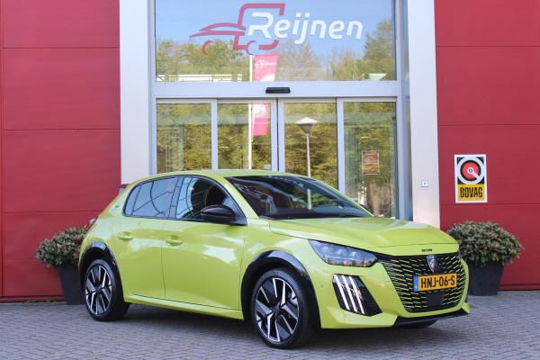 Peugeot 208 1.2 Hybrid 145PK AUTOMAAT GT | ALCANTARA "EXECUTIVE INTERIOR" (STOEL VERWARMING/ELEKTRISCH VERSTELBARE BESTUUDERSSTOEL MET MASSAGE FUNCTIE/ALCANTARA BEKLEDING | METAALLAK "JAUNE AGUENDA" | DRIVE ASSIST PLUS PACK (ADAPTIVE CRUISE CONTROL/STOP & GO FUNCTIE/LANE KEEPING/POSITIONING ASSIST) | 17" LICHTMETALEN VELGEN "YANAKA" | SFEER VERLICHTING IN 8 KLEUREN | KEYLESS ENTRY/START | DRAADLOZE APPLE CARPLAY/ANDROID AUTO | DRAADLOZE TELEFOONLADER | VISION & NAVIGATION PACK (NAVIGATIE/HD CAMERA VOOR EN ACHTER/DODEHOEK BEWAKING/INSTAPVERLICHTING | FULL LED KOPLAMPEN |