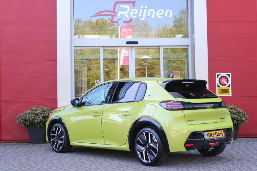 Peugeot 208 1.2 Hybrid 145PK AUTOMAAT GT | ALCANTARA "EXECUTIVE INTERIOR" (STOEL VERWARMING/ELEKTRISCH VERSTELBARE BESTUUDERSSTOEL MET MASSAGE FUNCTIE/ALCANTARA BEKLEDING | METAALLAK "JAUNE AGUENDA" | DRIVE ASSIST PLUS PACK (ADAPTIVE CRUISE CONTROL/STOP & GO FUNCTIE/LANE KEEPING/POSITIONING ASSIST) | 17" LICHTMETALEN VELGEN "YANAKA" | SFEER VERLICHTING IN 8 KLEUREN | KEYLESS ENTRY/START | DRAADLOZE APPLE CARPLAY/ANDROID AUTO | DRAADLOZE TELEFOONLADER | VISION & NAVIGATION PACK (NAVIGATIE/HD CAMERA VOOR EN ACHTER/DODEHOEK BEWAKING/INSTAPVERLICHTING | FULL LED KOPLAMPEN |