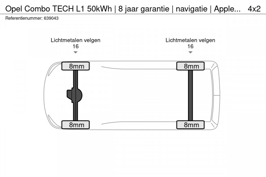 Opel Combo TECH L1 50kWh | 8 jaar garantie | navigatie | Apple Carplay | camera | digitale binnenspiegel | parkeersensoren v/a | dodehoekdetectie | bumpers in kleur | Climate Control | etc.