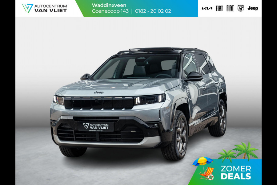 Jeep Compass 1.2 e-Hybrid First Edition | Uit voorraad leverbaar | Adapt. Cruise | Camera | Carplay | 18" | Elektr. A-Klep | Navi | Winter Pack | Schuif/Kanteldak